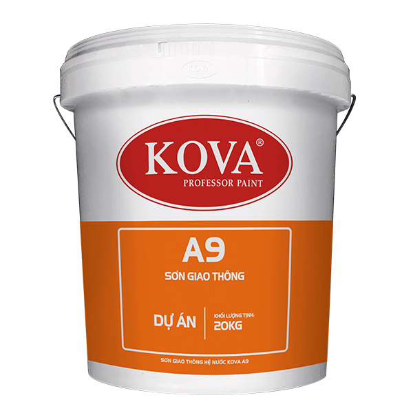 Sơn giao thông hệ nươc KOVA A9 Đỏ, Vàng, Đen